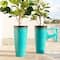 Glitzhome® Oversized Turquoise Honeycomb Textured Tall Plastic Planters, 2ct.